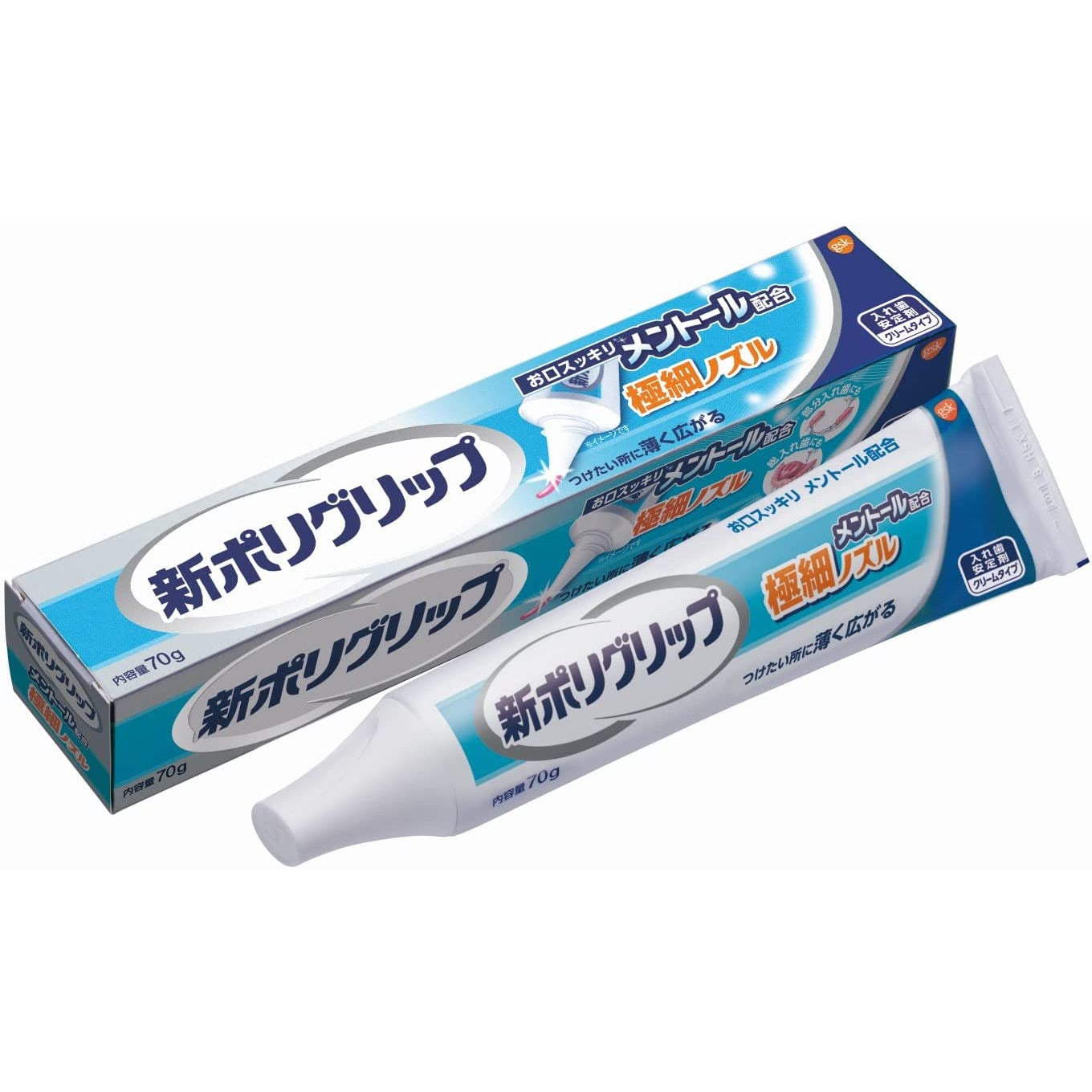 New Polygrip Extra Fine Nozzle Partial/Full Denture Stabilizer Menthol/no dye & fragrance added/sweet mint flavor