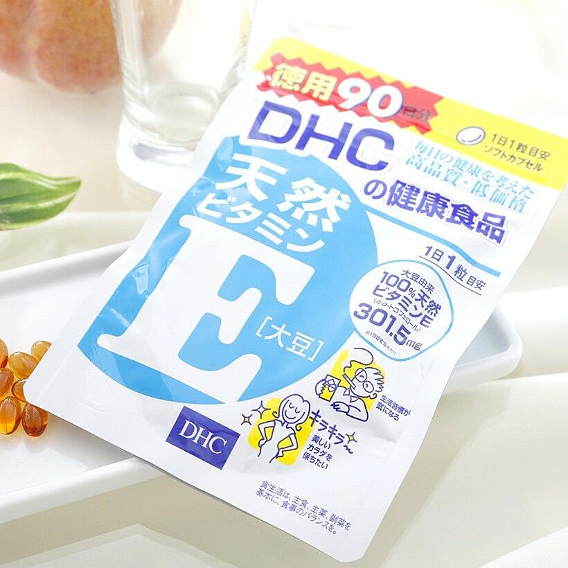 DHC Supplement Natural Vitamin E Soy 90 Capsules For 90 Days Tablets