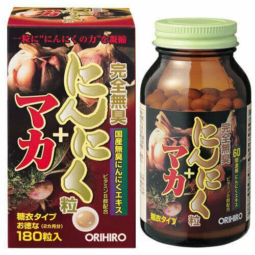 ORIHIRO Odorless Garlic + Maca 180-Tablets (60 days) 