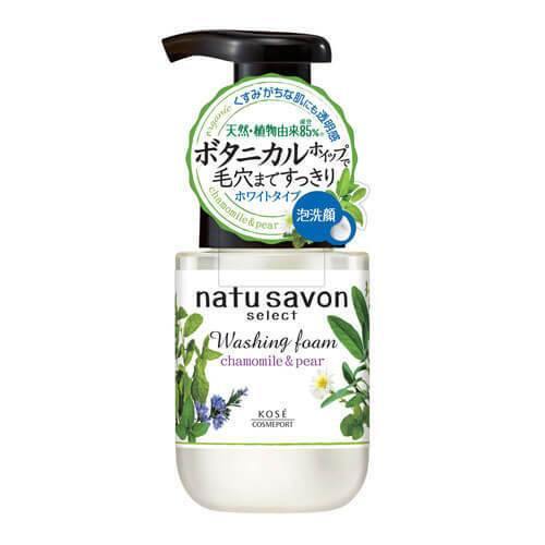 Kose Softymo Natu Savon Select Washing Foam Chamomile Pear (White) 180ml
