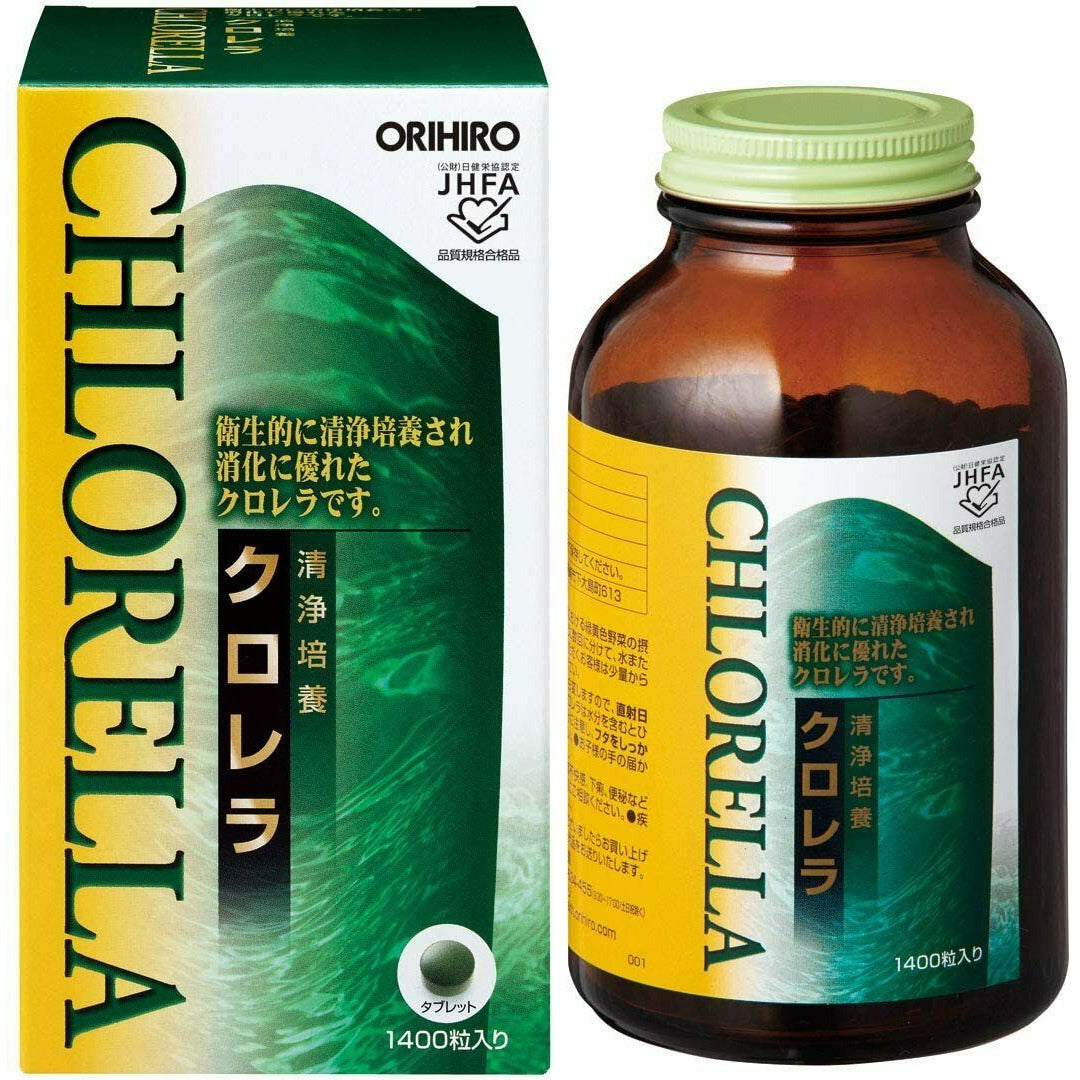  ORIHIRO Clean Culture Chlorella 1400 Tablets Supplement 