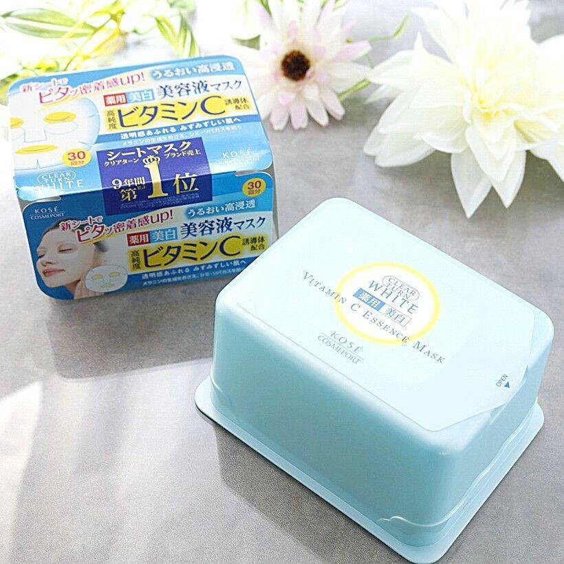 Face Mask KOSE CLEAR TURN Essence Vitamin C with 30 time 
