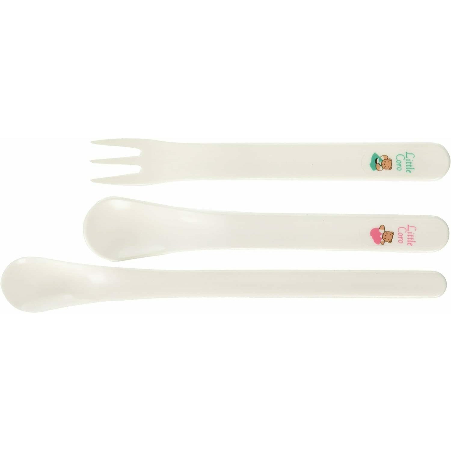  Pigeon Spoon & Fork P (Little Coro) Baby Food Plastic 