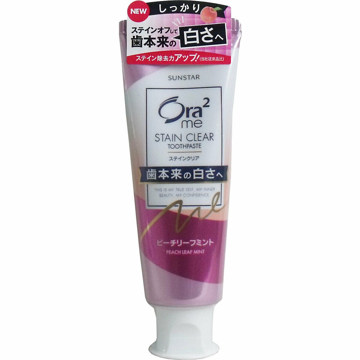 SUNSTAR Ora2 Stain Clear Whitening Toothpaste 130g Peach Leaf Mint Japan
