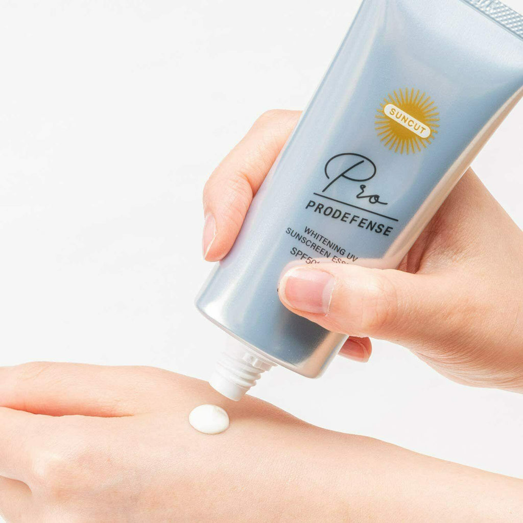 Kose Suncut Prodefense Whitening Sunscreen UV Essence SPF50+ / PA++++ 60ml - CosmeBear  | Popular Japanese Online Store