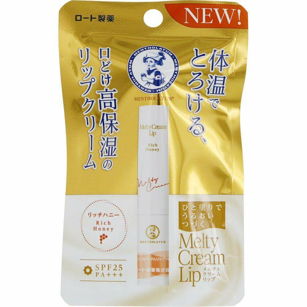 ROHTO Mentholatum Melty Cream Lip Rich Honey High Moisturizing UV Cut 2.4g