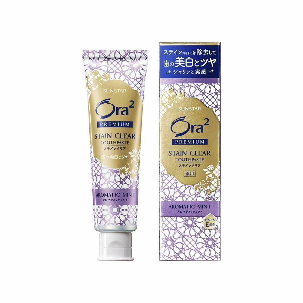 SUNSTAR Ora2 PREMIUM Stain Clear Whitening Toothpaste Aromatic Mint 100g