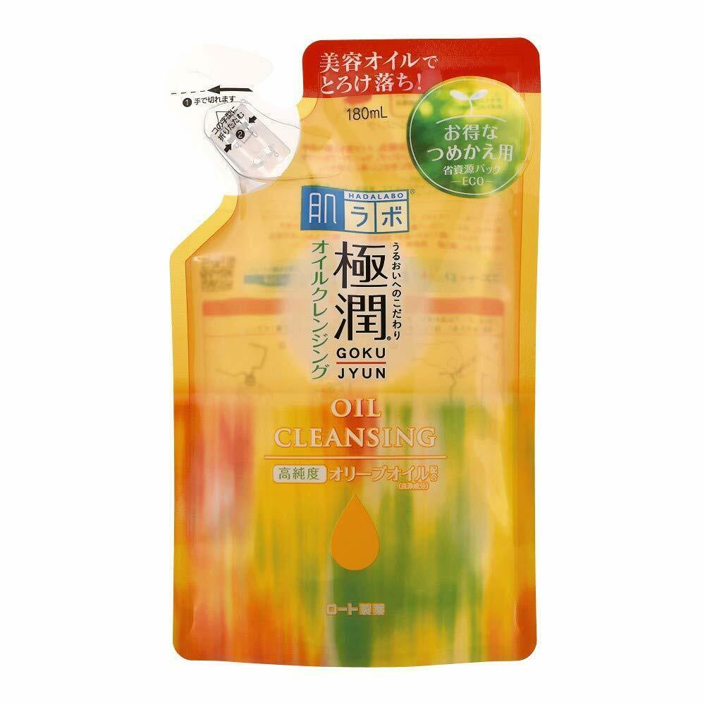 New Rohto Hadalabo Hada labo Gokujyun Oil cleansing Refill 180mL Import Japan