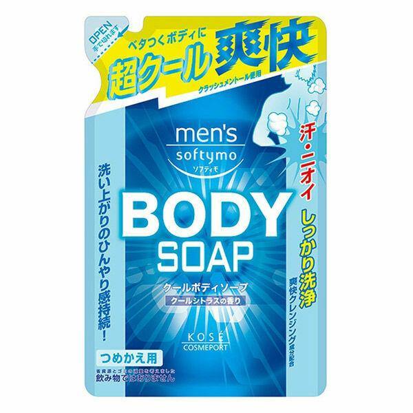 KOSE Men's softymo Cool Body Wash Crush Menthol Odor Removal Refill 400ml