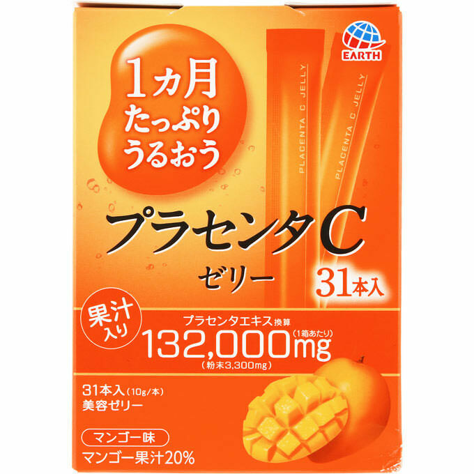 Earth Biochemical Beauty Placenta C Jelly 10g × 31 Sticks (Placenta Mango)