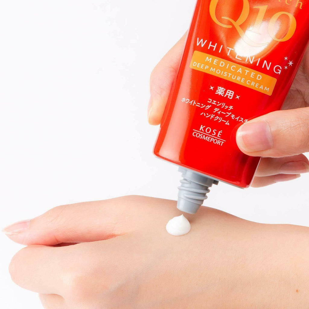 KOSE Q10 Coenrich Medicinal Skin Whitening Hand Cream Deep Moisture 80g - CosmeBear  | Popular Japanese Online Store