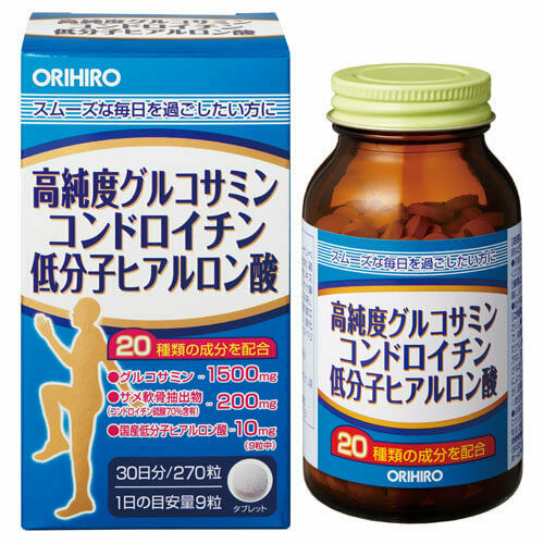 ORIHIRO High Purity Glucosamine & Chondroitin & Hyaluronic Acid 30days 270tabs