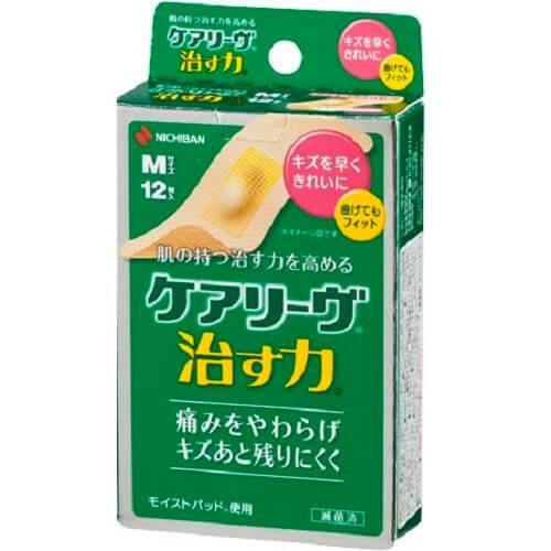 Nichiban CARELEAVES Healing Power Adhesive Plaster Bandage M-Size