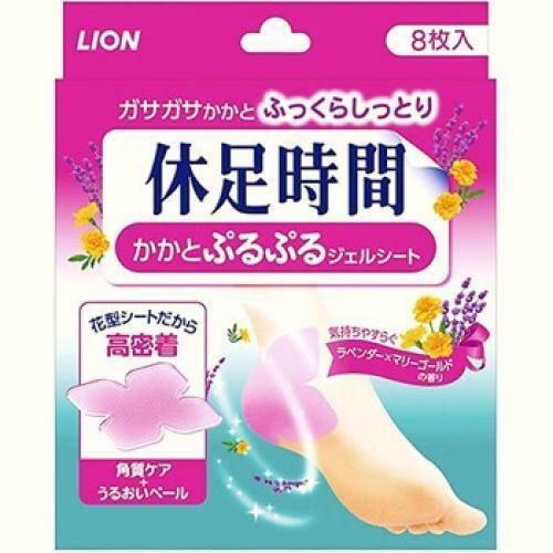 Lion Kyusoku Jikan Heel Purupuru Gel Sheet 8sheets Heel Care Skin Care Japan