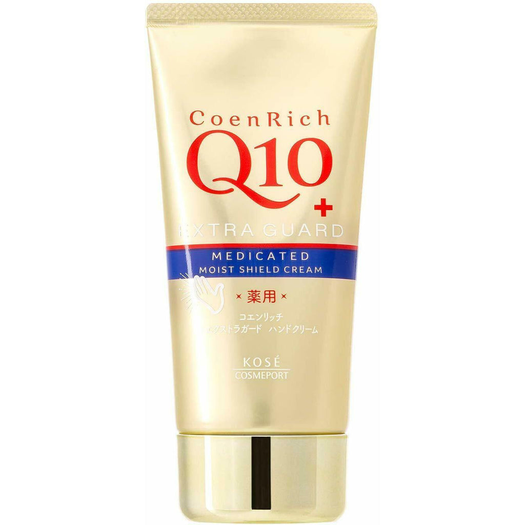 KOSE Q10+ CoenRich Medicinal Extra Guard Hand Cream Moist Unscented 80g - CosmeBear  | Popular Japanese Online Store