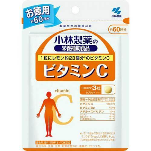 Kobayashi Supplements Vitamin C 60 days 180 Tablets 