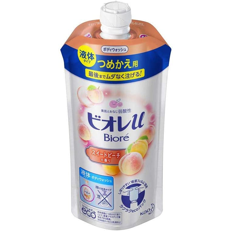 Kao Biore U Body Wash  Sweet Peach Fragrance Refill 340ml