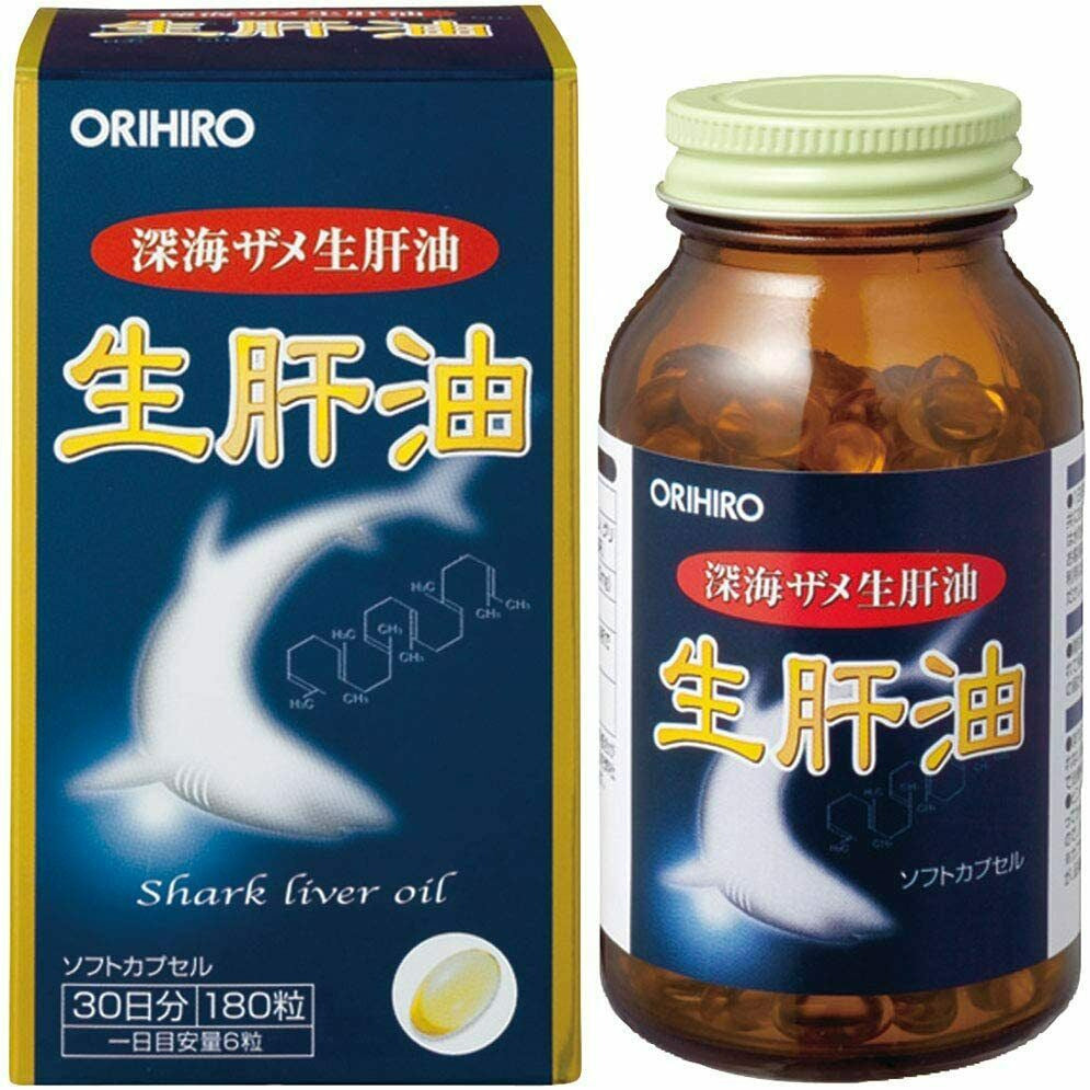  ORIHIRO New Raw Cod Liver Oil Supplement 180 Capsules for 30 Days Japan