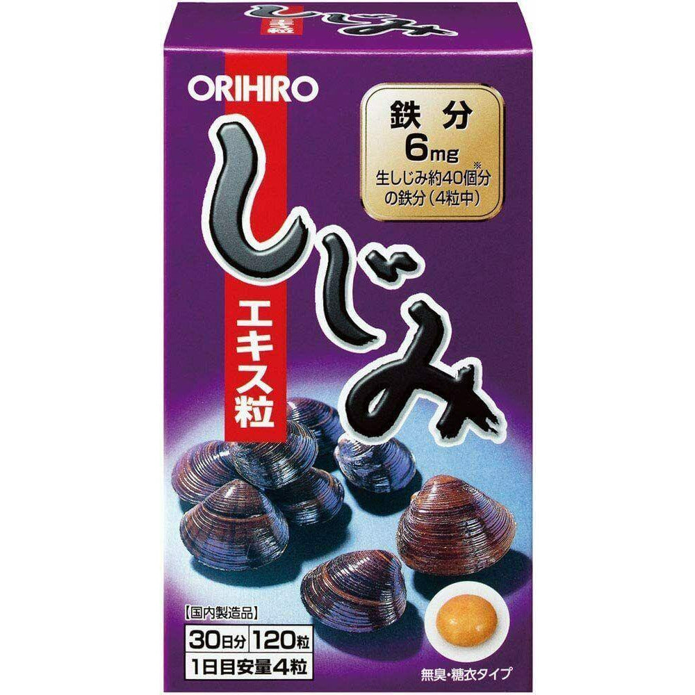  ORIHIRO Shijimi Clam Extract Grain / Iron Supplement for 30 Days Japan