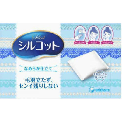 Unicharm Silcot Cosmetic Puffs 82 Sheets Facial Makeup Pads