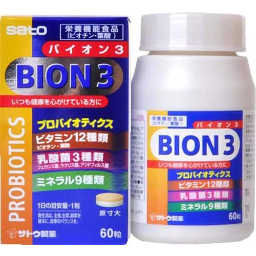 Sato Pharmaceutical Bioon 3 probiotics lactic acid bacteria 30/60 tablets