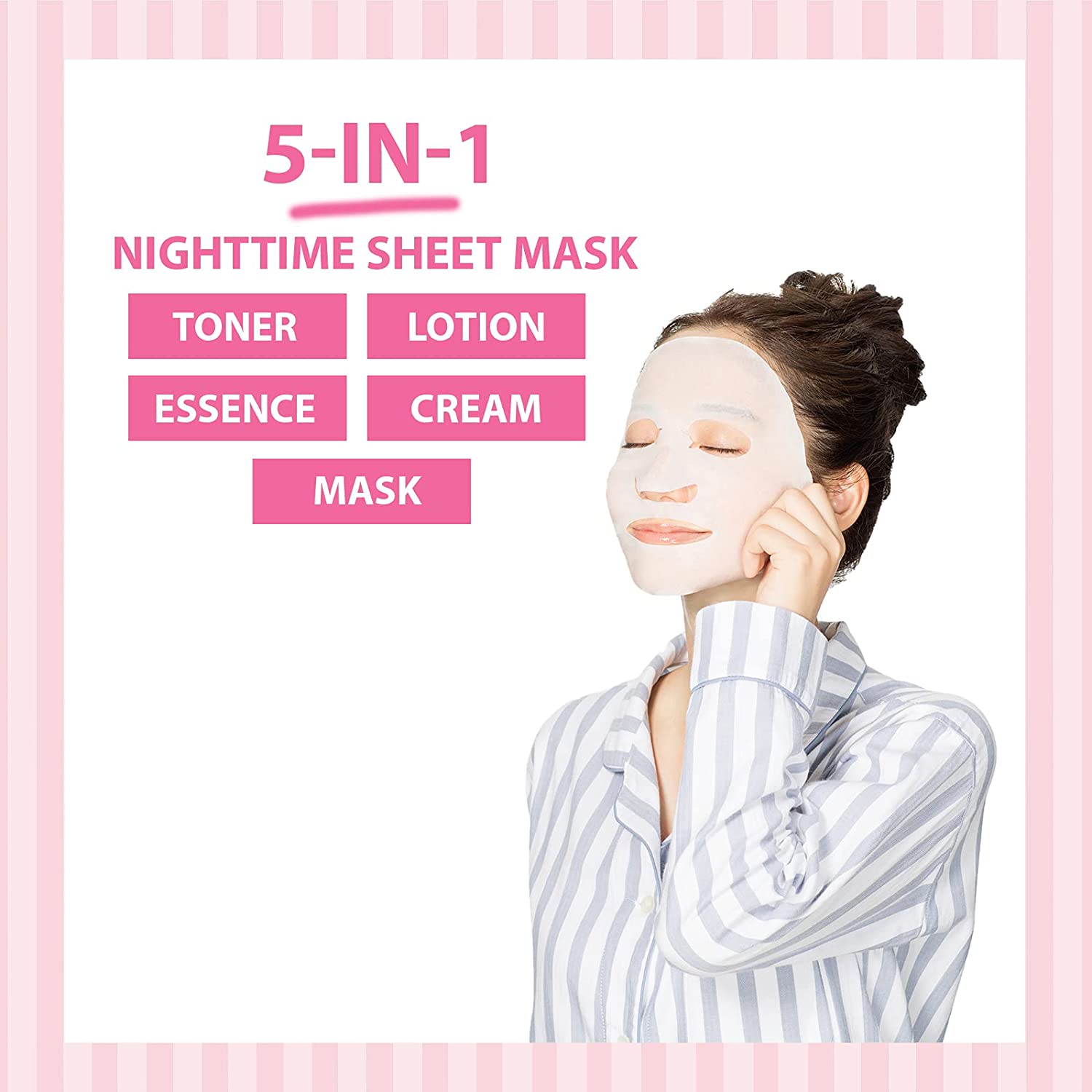 Savolino Face Mask Night Sheet Aloe Peach Scent 28 sheets