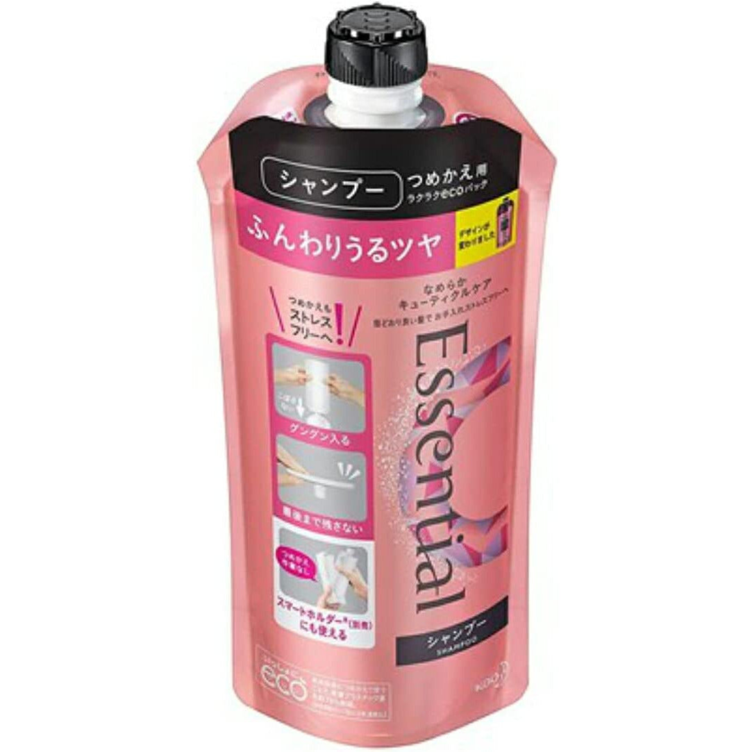 Kao Essential Soft and Luscious Shampoo Refill 340ml