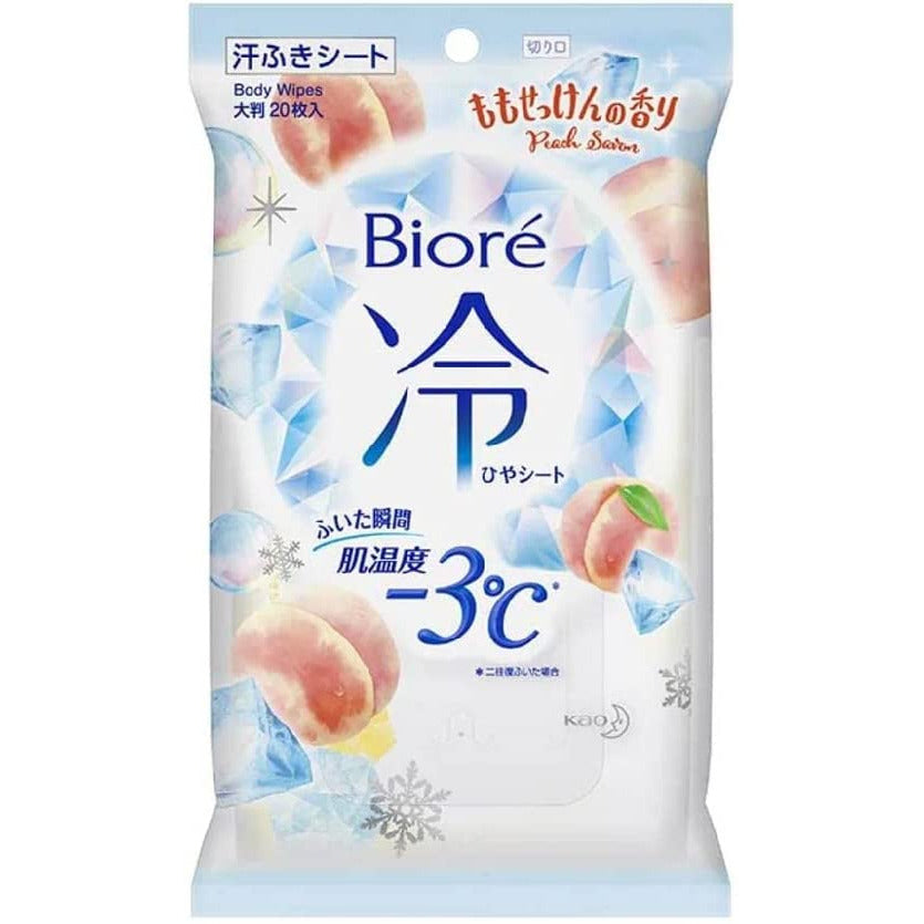 Kao Biore Cold Sheet peach Soap Scent 20 sheets