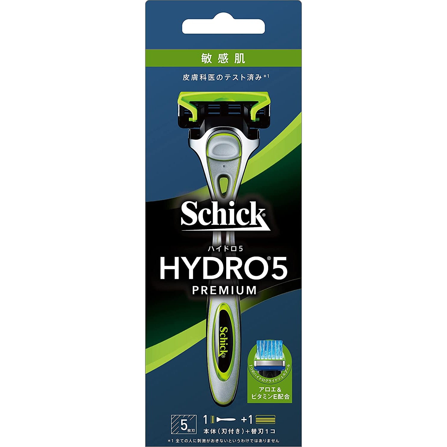 Schick Hydro 5 Premium Sensitive Skin Holder with main blade + 1 spare blade 1 set