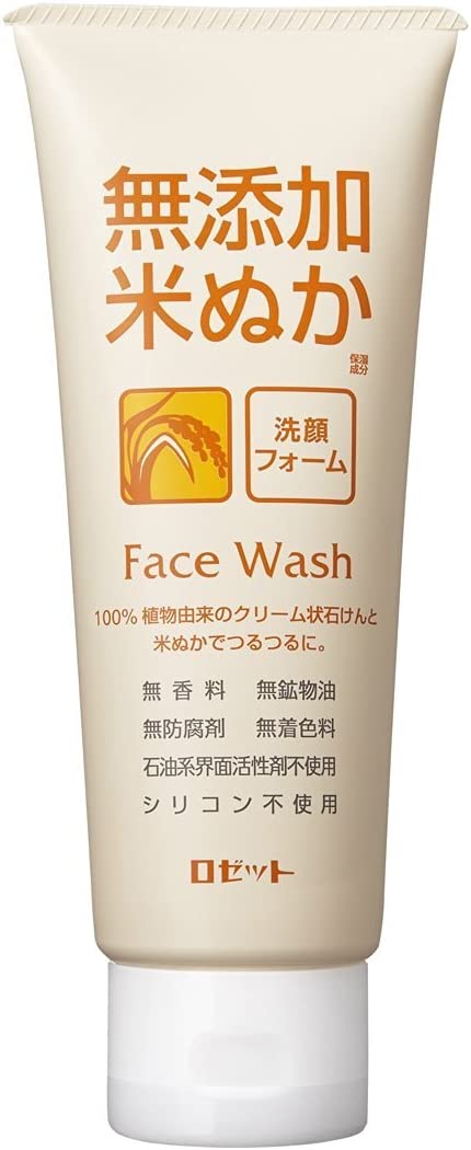 Rosette No-Additive Rice Bran Face Wash cleansing foam 140g