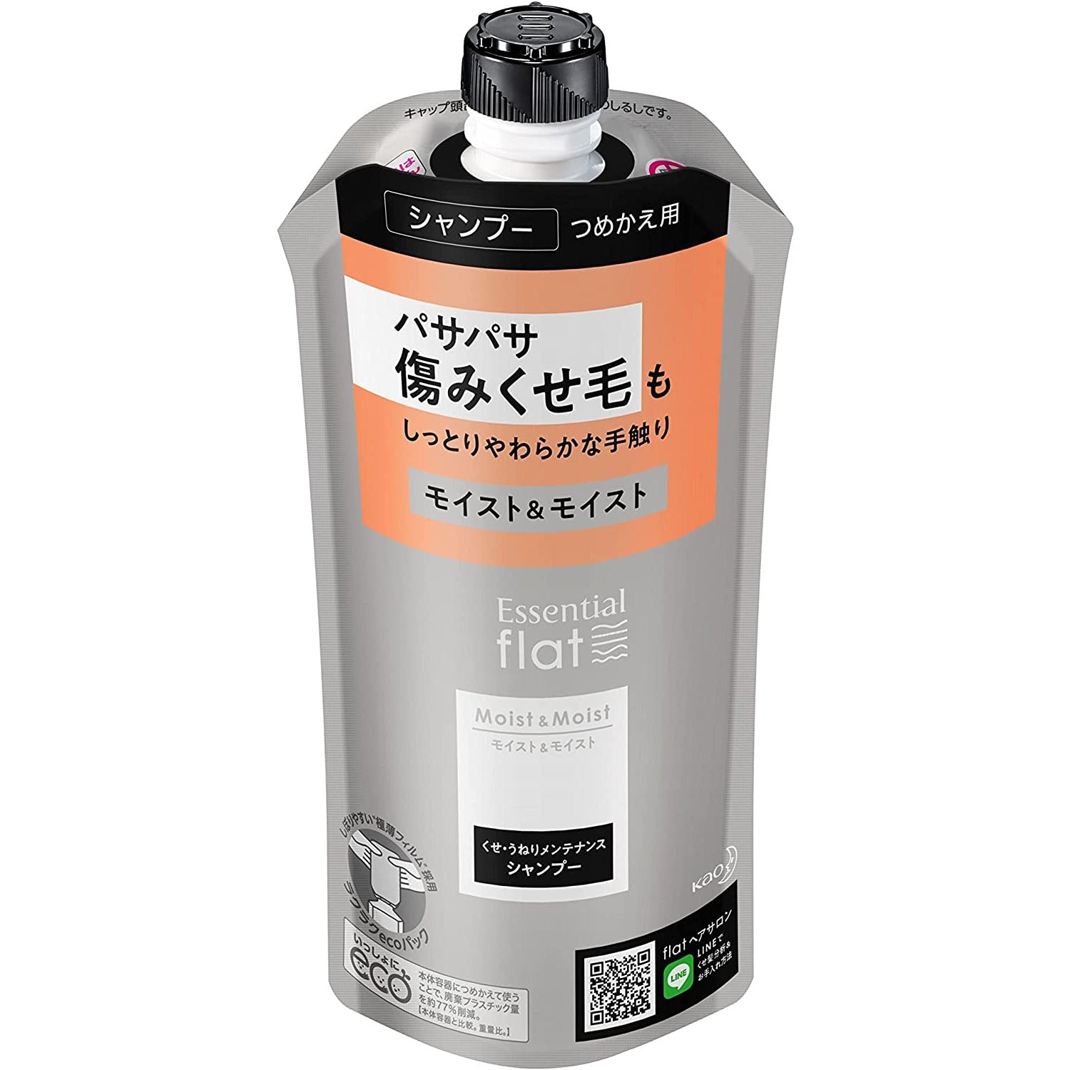 Kao Essentials flat Moist & Moist Shampoo Refill 340ml