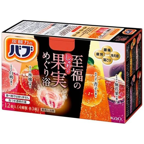 Kao Bub Blissful Fruit Meguri Carbonic Acid Type 12 tablets /  bathwater additive