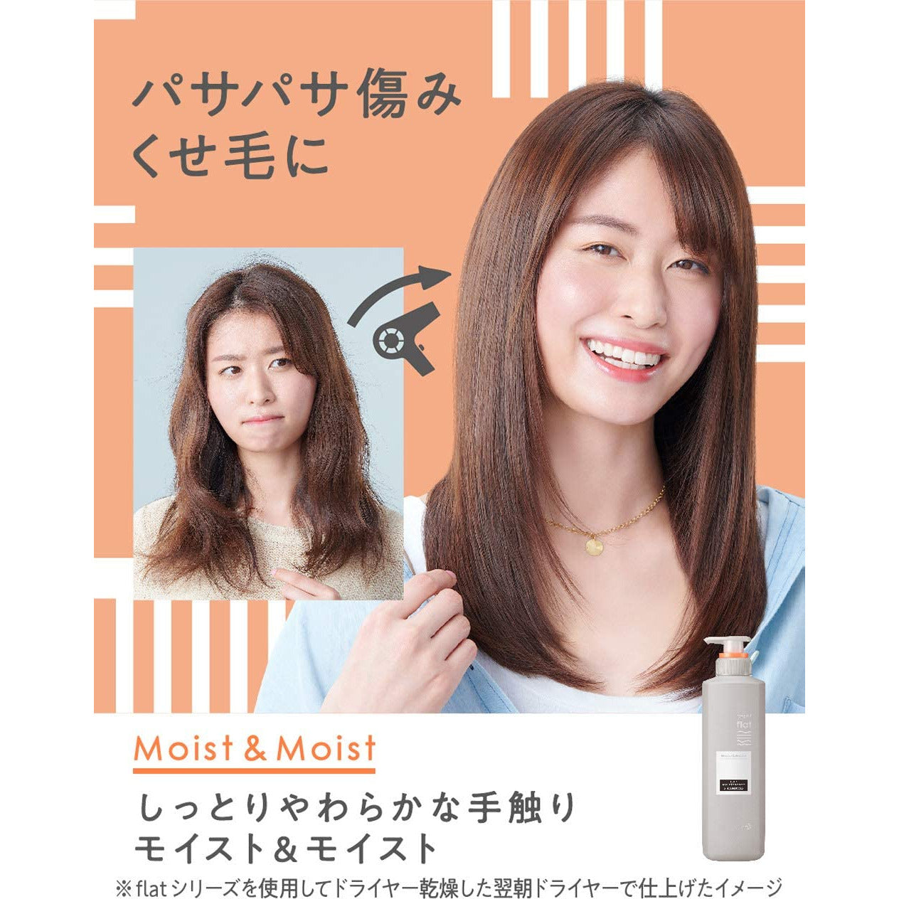 Kao Essentials flat Moist & Moist Shampoo Refill 340ml