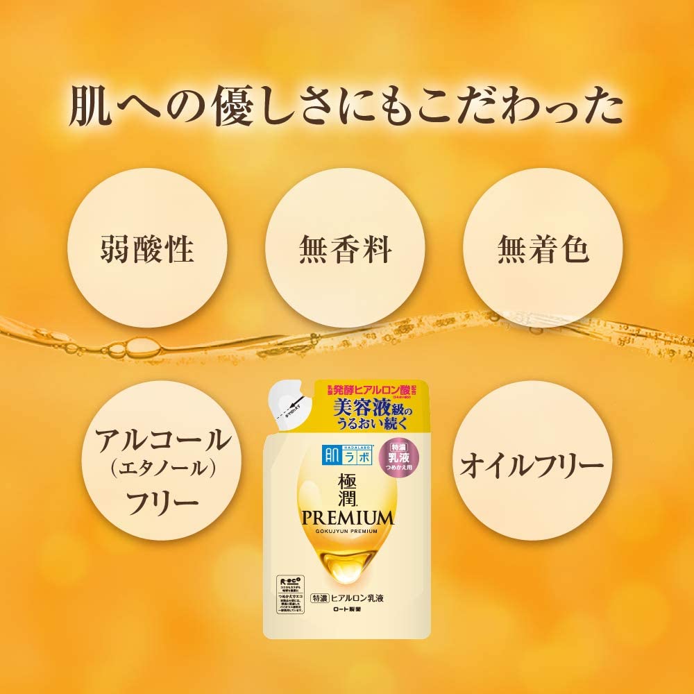 ROHTO Hada Labo Gokujyun PREMIUM Hyaluronic Acid Moisturizing Milk Refil