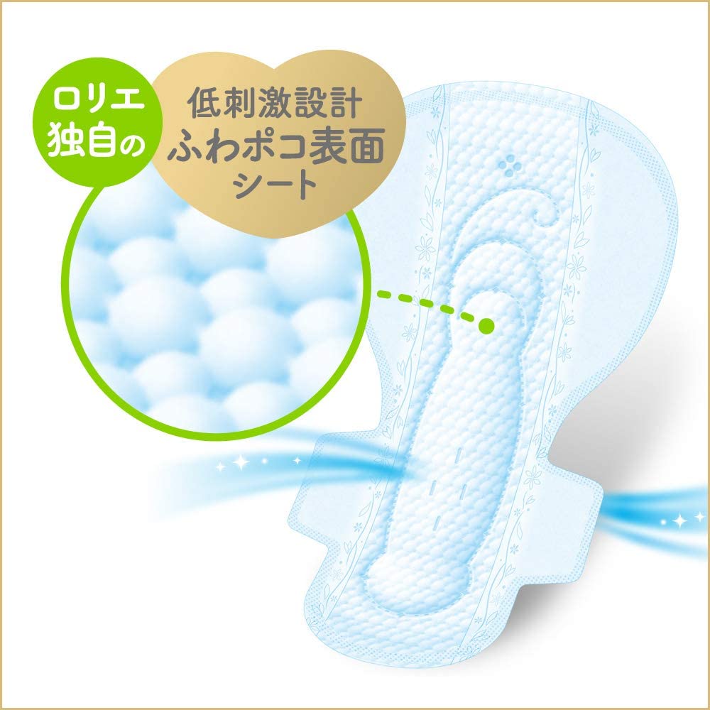 Kao Laurier Shiawase Bare Skin Napkin Breathable Super Slim Light Daily Use 17cm No Wings 32 Pieces