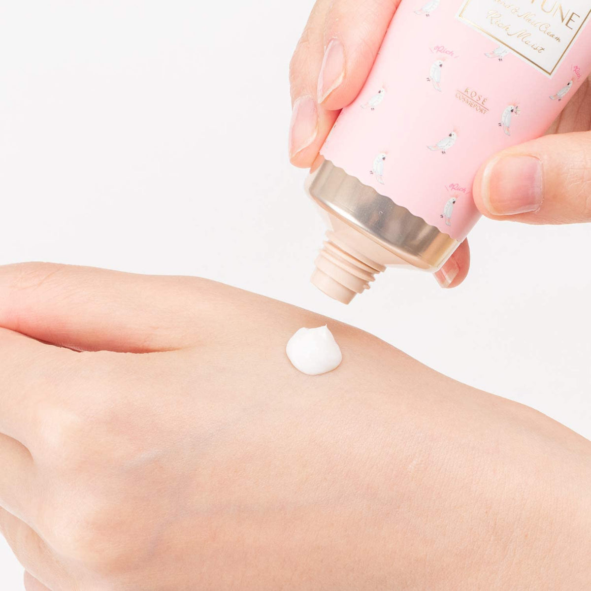 KOSE Fortune RH Moist Hand & Nail Cream Rich Moist (Rose Fragrance) 60g