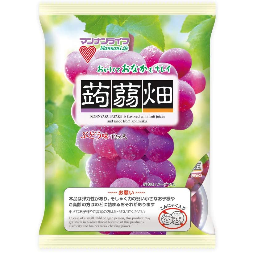 Mannan Life Konnyaku Jelly - Konnyaku Hatake Grape Flavor (25gX12)