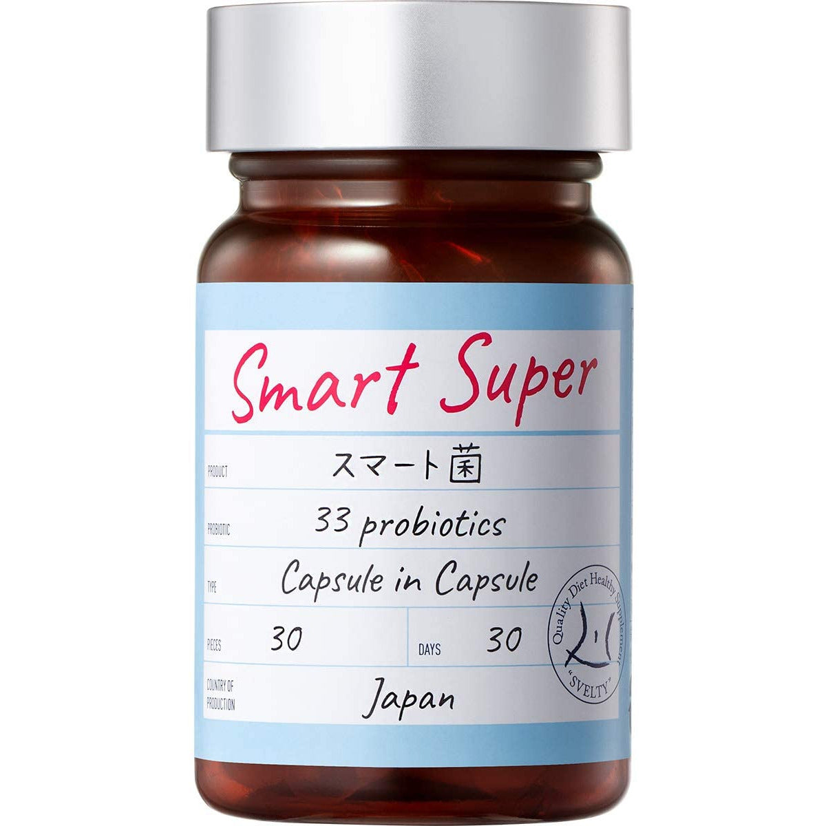 Svelty Smart Bacteria Super / Lactic Acid Bacteria Supplement 30 Capsules 30days