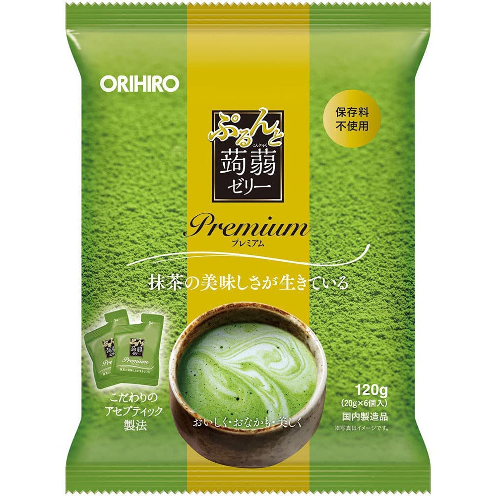 ORIHIRO Plantdew Premium Purunto Konnyaku Jelly Green Tea 20g x 6pc