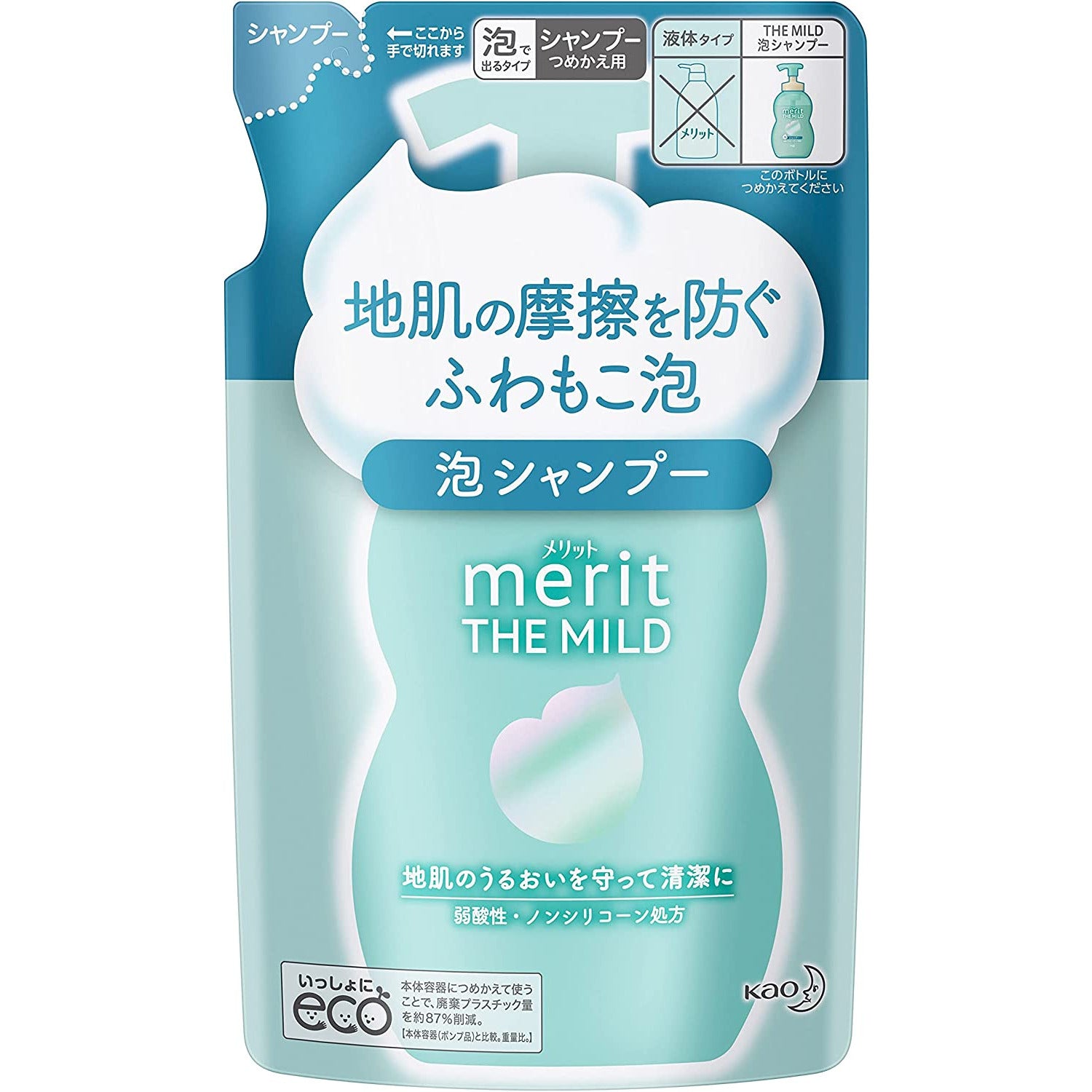 Kao Merit The Mild Foaming Shampoo Refill 440ml