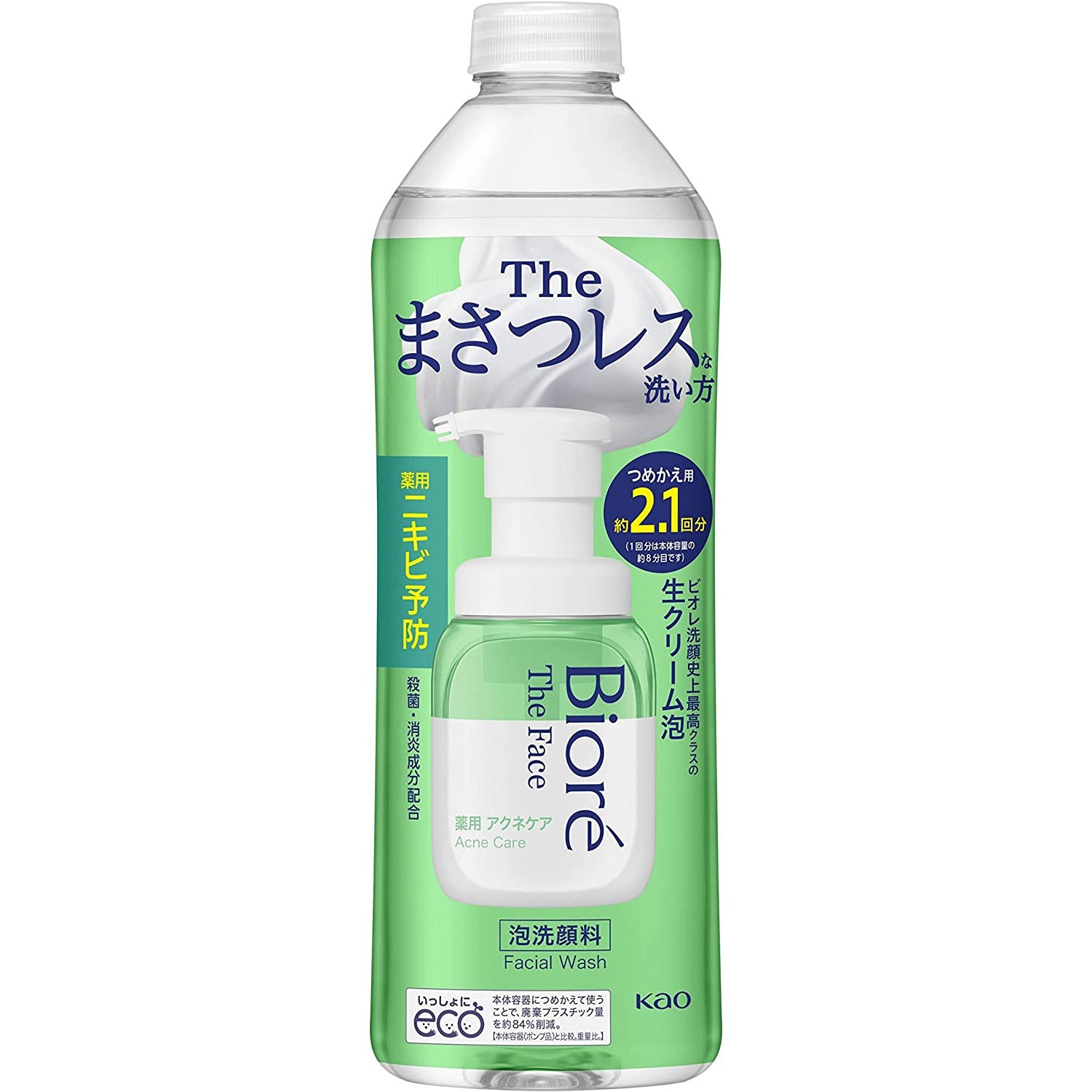Kao Biore The Face Face Cleanser Foam Medicinal Acne Care Refill 340ml