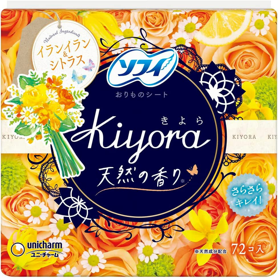 Unicharm Sofy sanitary napkin Kiyora Floral & Citrus 72 sheets