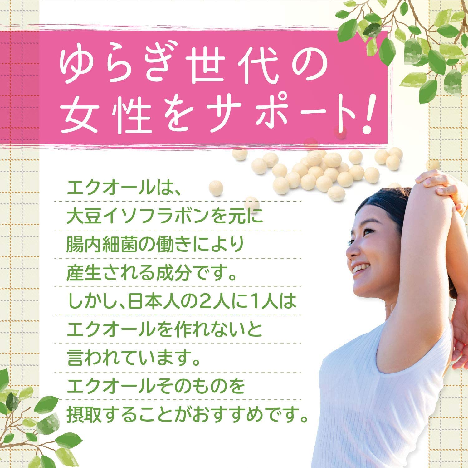 ORIHIRO Equol & Fermentation Ginseng / Soy Isoflavone 30 Capsules (30 days)