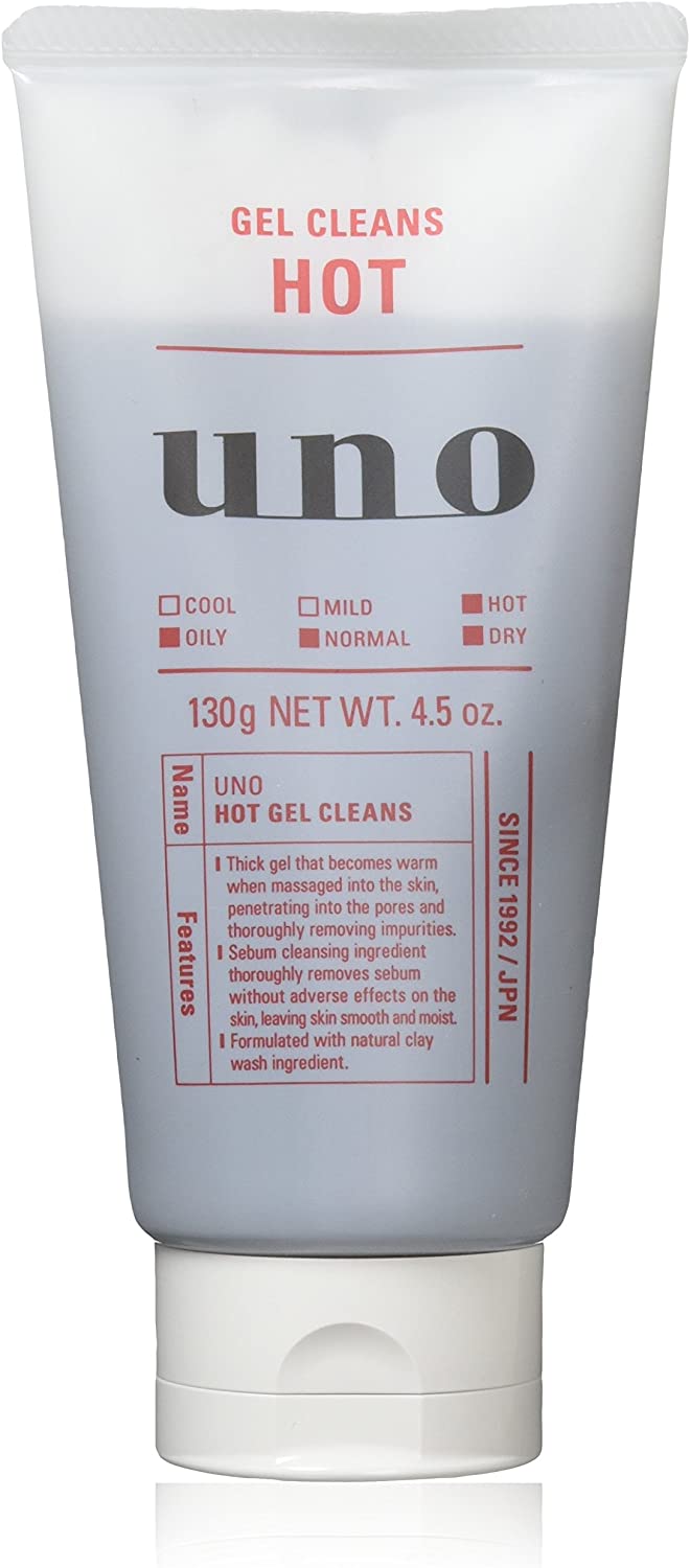 SHISEIDO UNO Hot Gel Cleans Face Wash Cleanser for MEN 130g