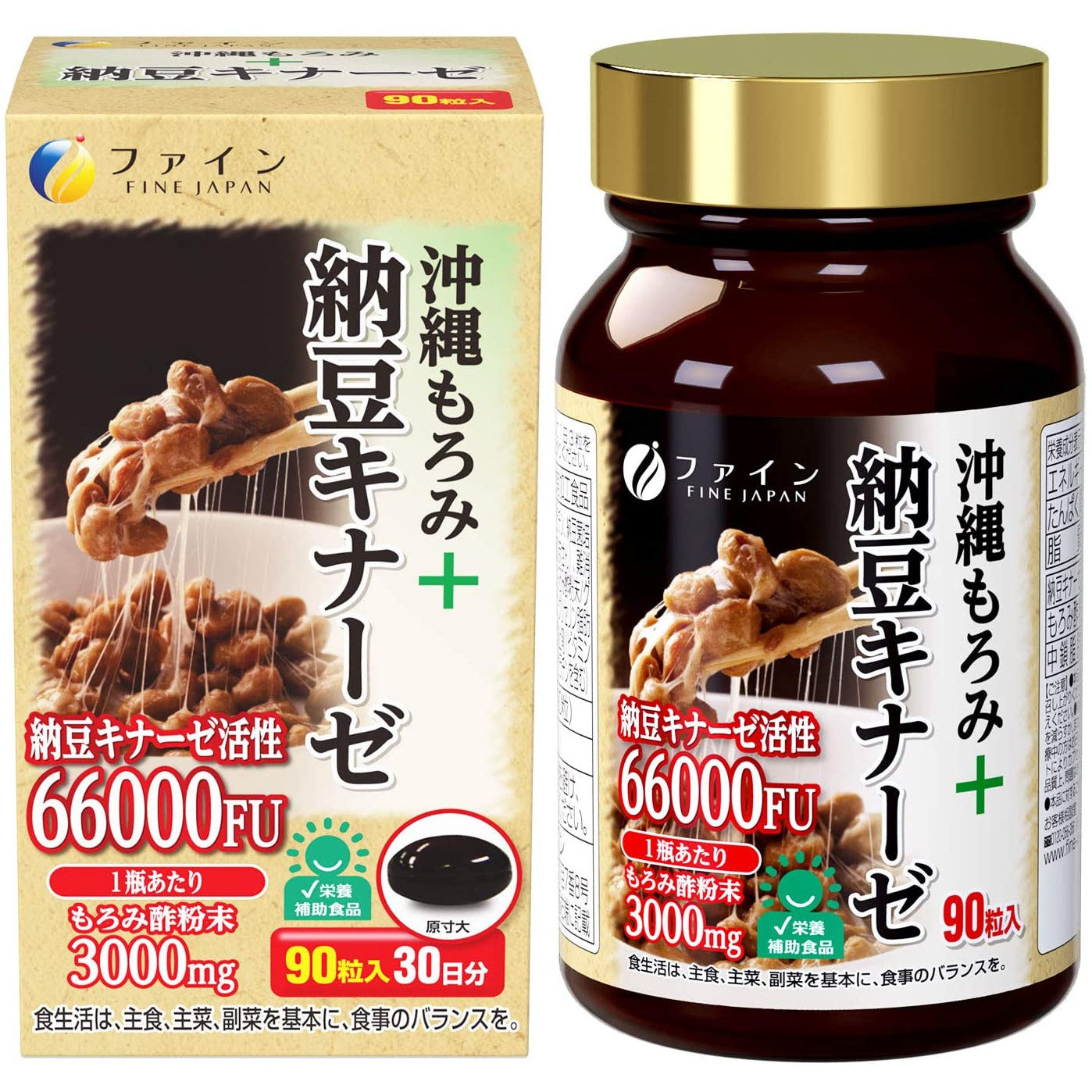 Fine Okinawa Moromi + Natto Kinase 30 days 90 tablets
