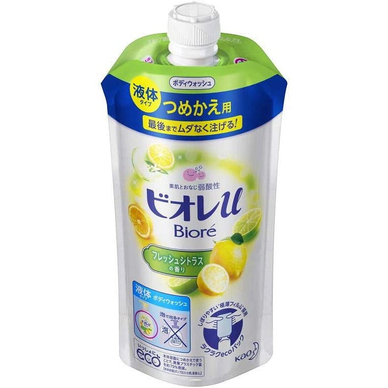 Kao Biore U Body Wash Fresh Citrus Fragrance Refill  340ml