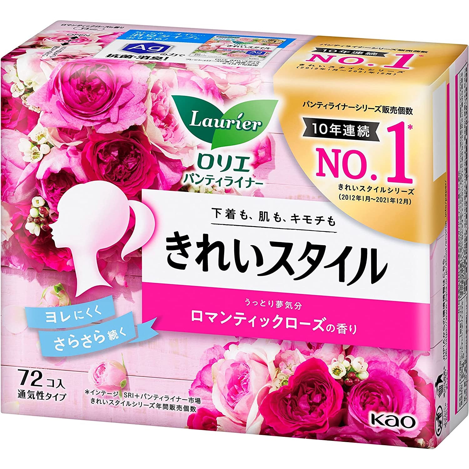 Kao Laurier Kirei Style Napkin Romantic Rose Fragrance 72 pieces