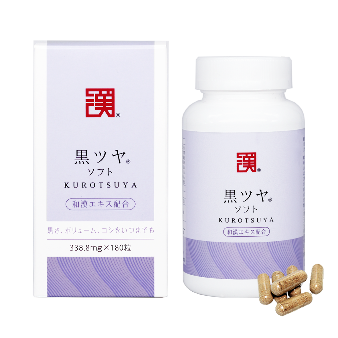 Wakan Medica KUROTSUYA Soft 180 Capsule 30 days / Blackening Hair / Increasing Volume